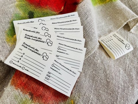 Textiletiketten zum Selbstbeschriften 50 Stück Set